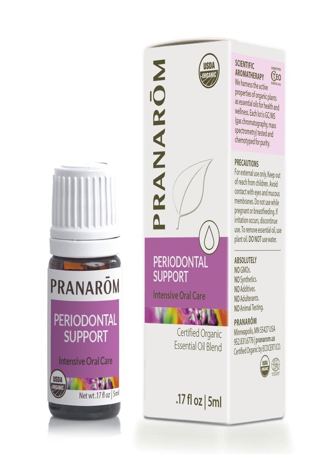 Pranarom - Periodontal Support Wellness Blend 5ml - 100% Pure Organic Essential Oils, Soothing, Fresh Minty Breath, No Adulterants, Sustainably Sourced - Image 1